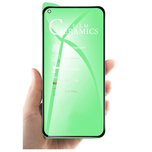 5D Fuldlim Keramisk Hybridglas til Xiaomi Redmi Note 9, Sort