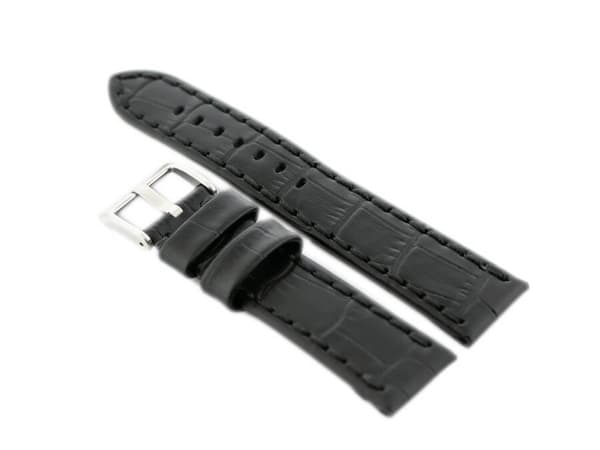 Læderrem til ur W49 - sort - 22mm