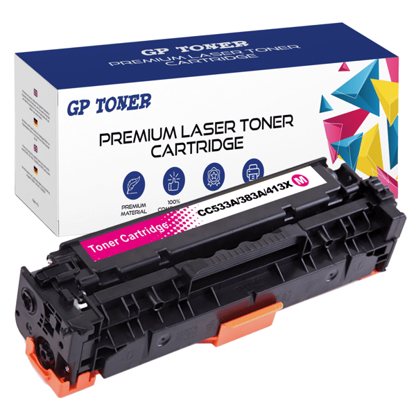Toner til HP CC533A/CE413X/CF383X Magenta GP