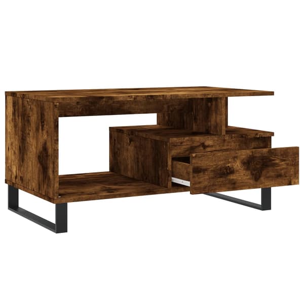 vidaXL sofabord røget eg 90x49x45 cm