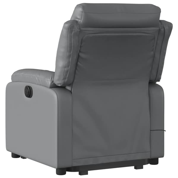 vidaXL Lyftbar massagefåtölj, grå, konstläder
