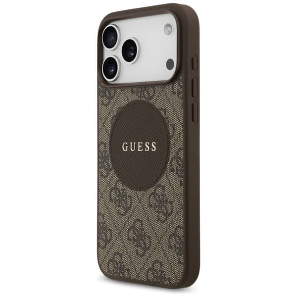 Guess 4G Circle Classic Logo MagSafe-etui til iPhone 17 Pro Max brunt
