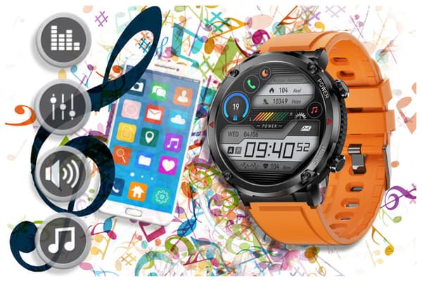 Herr-smartklocka GRAVITY GT21-2 - Bluetooth-samtal, Extra rem (sg025b)