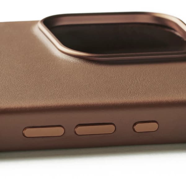 Mujjo læderetui til iPhone 16 Pro Max, MagSafe, Mørkebrun