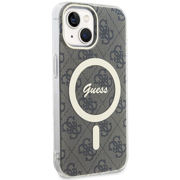 Guess IML 4G MagSafe-etui til iPhone 15 Plus, brun