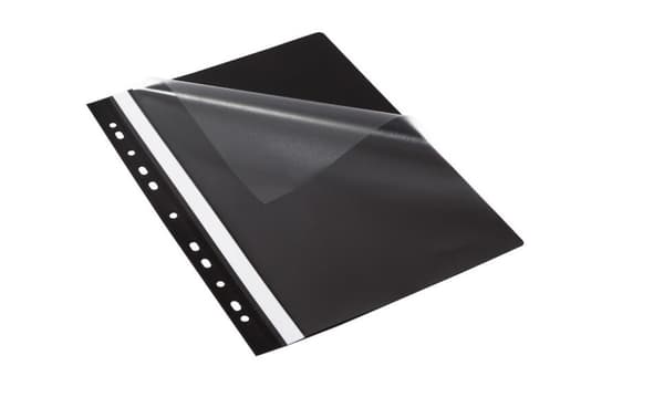 Budget PP A4-mappe med perforeret Evo sort (25 stk.)