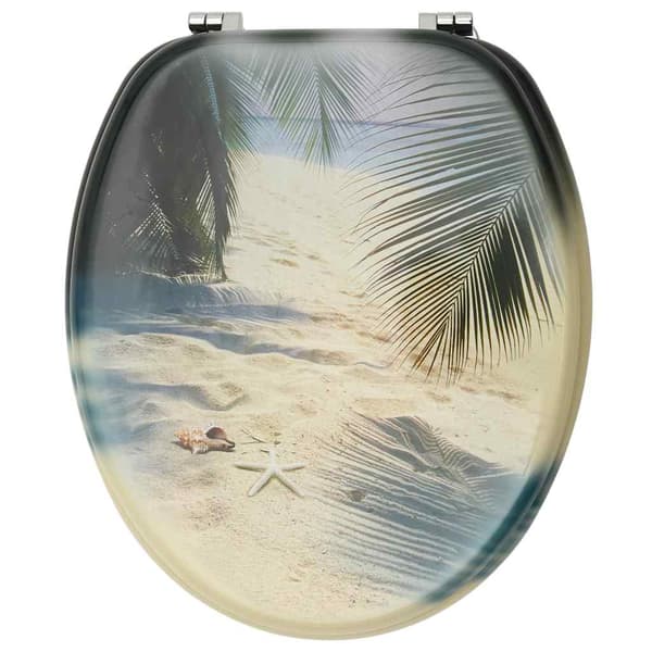 vidaXL Toalettsitsar, set om 2, MDF, stranddesign