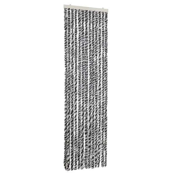 vidaXL insektnet, grå, sort og hvid, 56x200, chenille