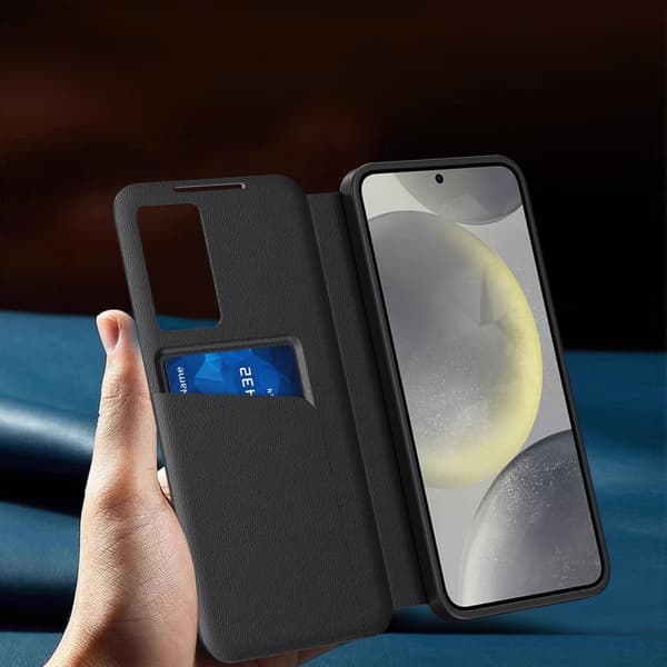 Samsung Galaxy S25+ Plus Smart View Pung Flip Etui, Sort