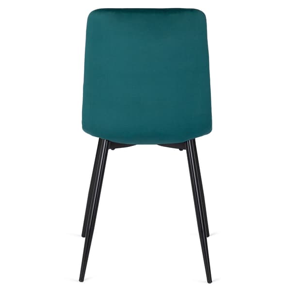 Klädd matstol PERU turkos sammet modern loft