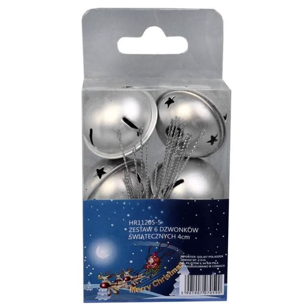 JULTEKLOCKA 4 CM SILVERMETALLHÄNGEN