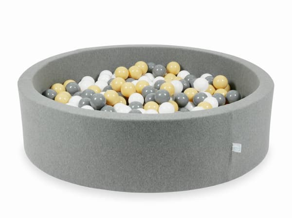 Torr grå pool 110x30 med 400 bollar: vit, grå, beige