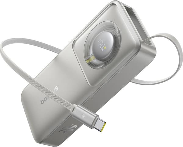 Baseus Free2Pull USB-C -varavirtalähde 10000 mAh 30 W Harmaa (P10073701843-00)