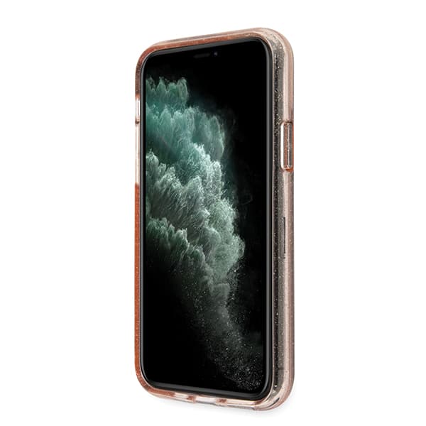 Guess Glitter iPhone 11 Pro-skal, Rosa