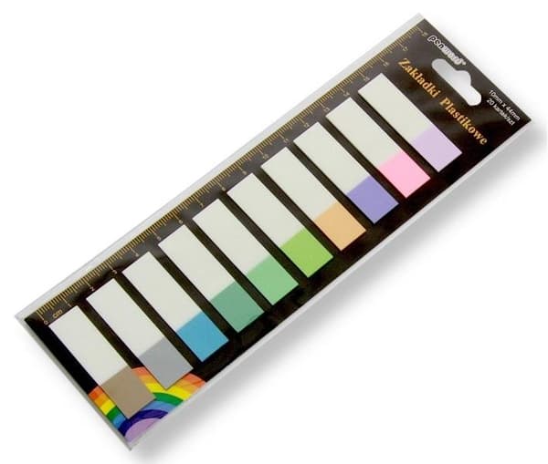 Indexflikar 12x44mm 10x20st plast