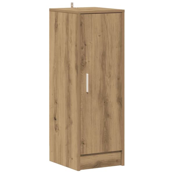vidaXL skoskab håndlavet egetræ 32x35x92 cm