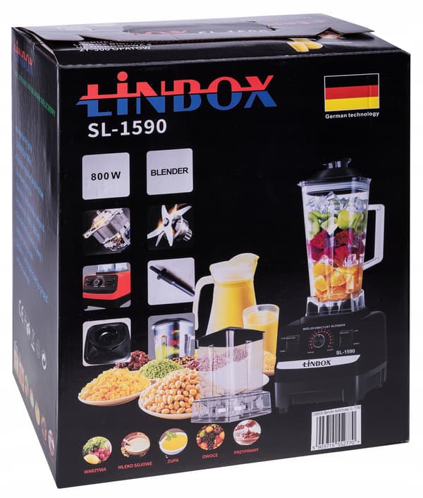 4-i-1 blenderkværnkopper 4500W 2L