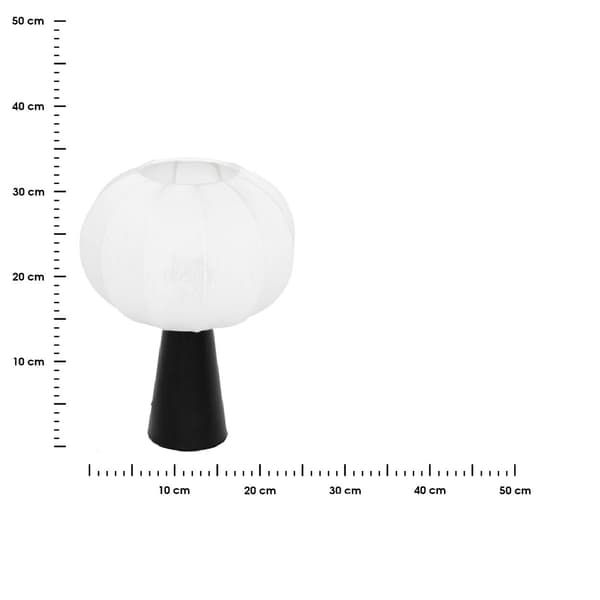 Tobi sort og hvid bordlampe