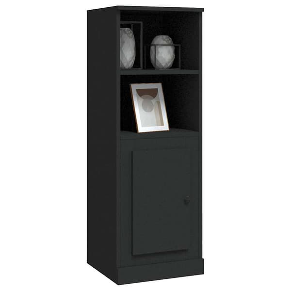 vidaXL skab, sort, 36x35,5x103,5 cm, træbaseret materiale
