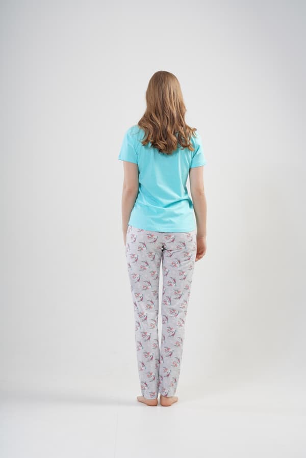 Dampyjamas i bomull, korta ärmar, L Vienetta