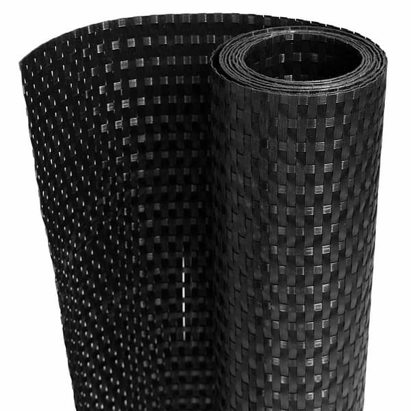 vidaXL balkonskærm, sort, 1000x100 cm, polyrattan