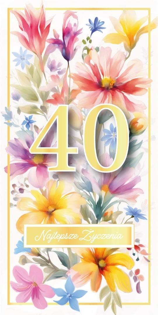 Syntymäpäiväkortti 40