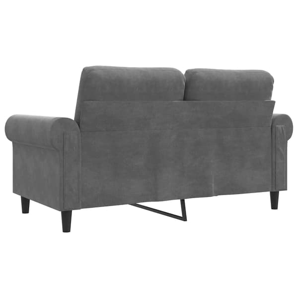 vidaXL 2-sitssoffa mörkgrå 120 cm klädd i sammet