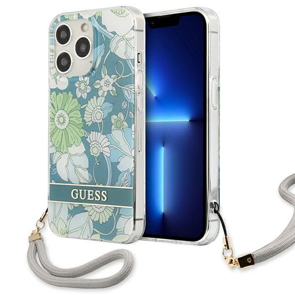 Guess Blomsterrem-etui til iPhone 13 Pro Max, Grøn
