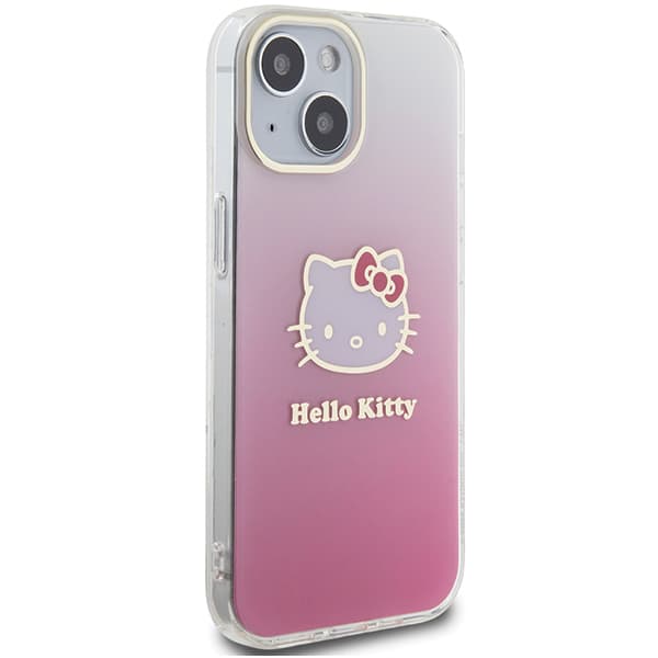 Hello Kitty IML Gradient Electrop Kitty -pääsuojakuori iPhone 15:lle, pinkki