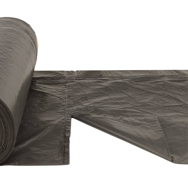 vidaXL affaldsposer, snøre, 250 stk., sorte, 120 l