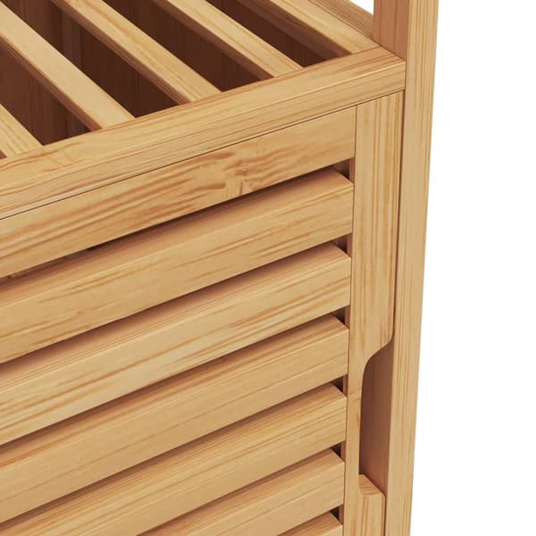 vidaXL Badrumsskåp med hyllplan 36x33x87 cm bambu