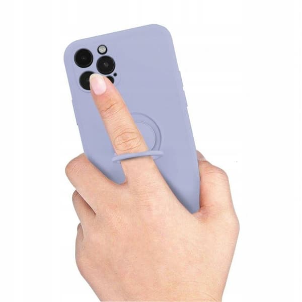BAKSIDAN MED RING LILA IPHONE 13 PRO MAX + GLAS