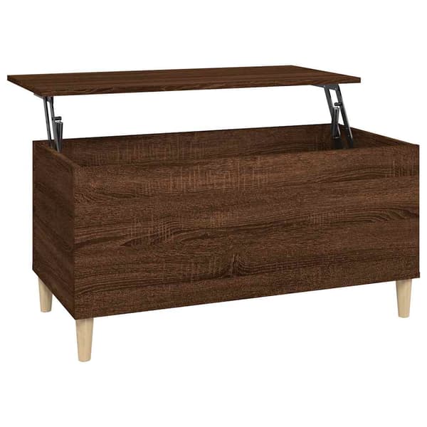 vidaXL sofabord brunt egetræ 90x44,5x45 cm
