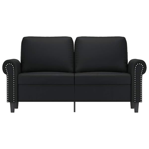 vidaXL 2-personers sofa, sort, 120 cm, kunstlæder