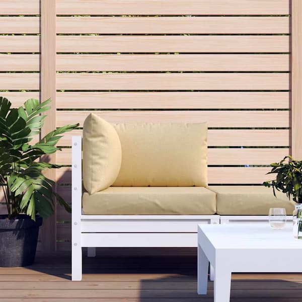 vidaXL Pallsoffkuddar, 3 st, Beige Melange, Tyg