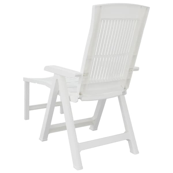 vidaXL Liggestol, Hvid, Plast