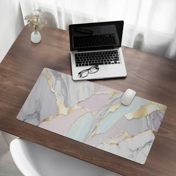 Universell skyddsmatta för datorutrustning marmorpastell 90x45 cm