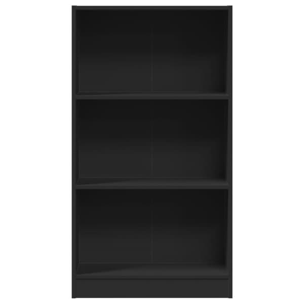 vidaXL hylde, sort, 60x24x109 cm, træbaseret materiale