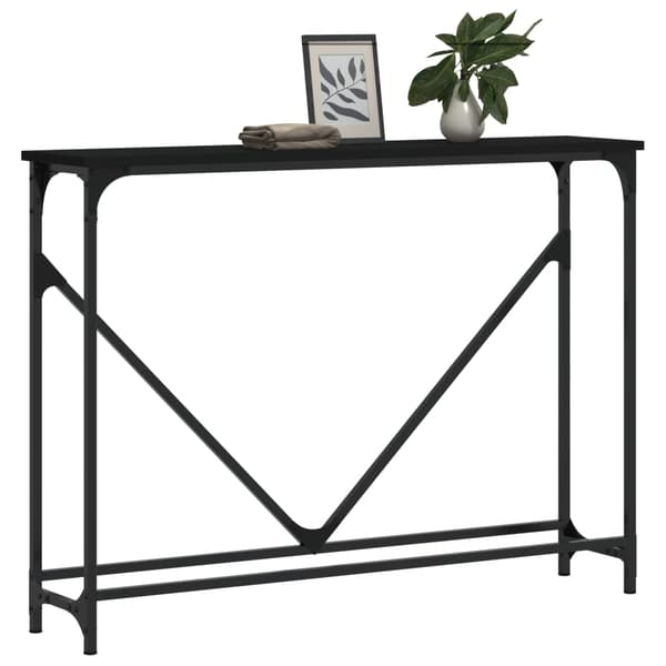 vidaXL konsolbord sort 102x22,5x75 cm
