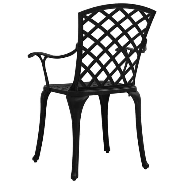 vidaXL havestole 2-pak, støbt aluminium, sort
