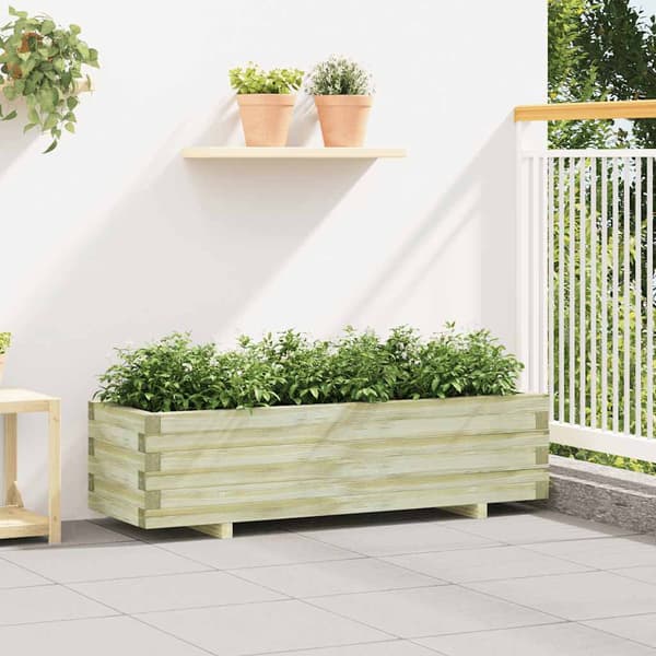 vidaXL Upphöjd bädd, 120 x 40 x 30 cm, rektangulär, trä