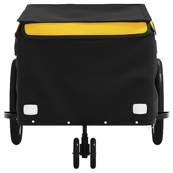 vidaXL cykelanhænger, sort og gul, 30 kg, jern
