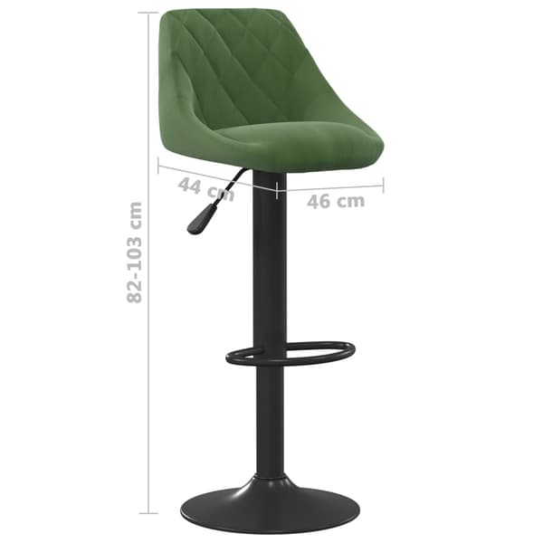 vidaXL Barstolar, set om 2, mörkgrön, klädd i sammet