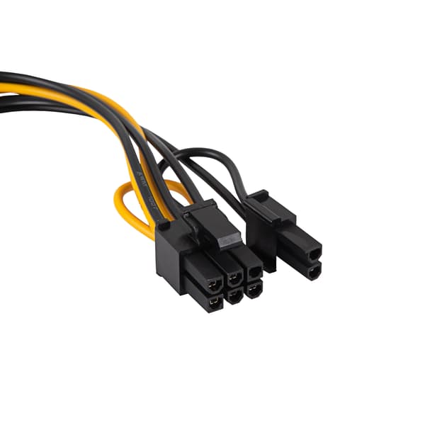 Akyga AK-CA-80 SATA / PCI-E 6+2-bens strømadapterkabel 15cm