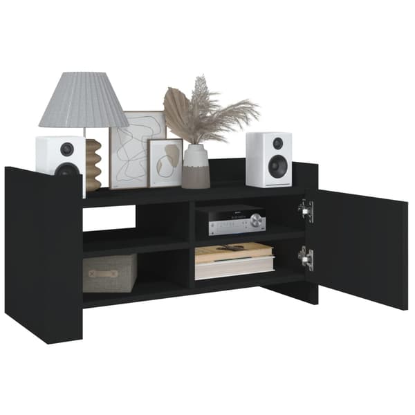 vidaXL TV-skab sort 80x35x40 cm træbaseret materiale