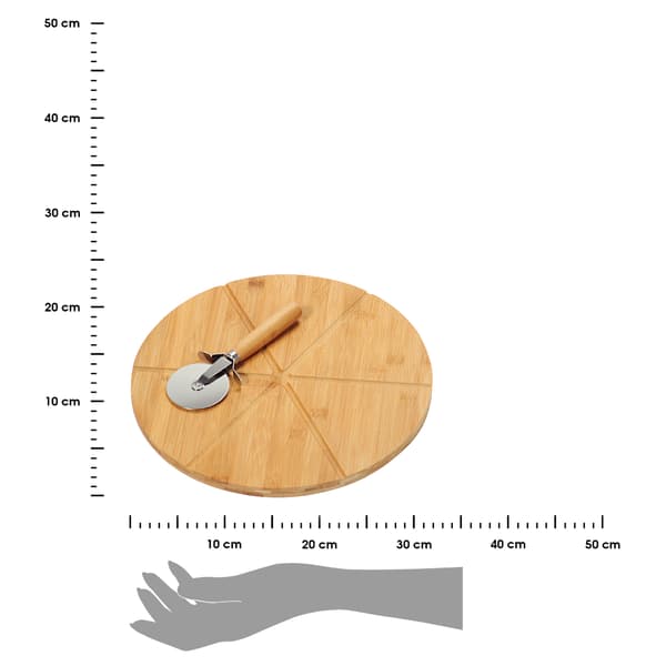 Pizzabräda med kniv 32 cm
