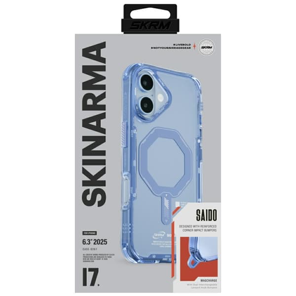 Skinarma Saido MagSafe-etui til iPhone 17 blå