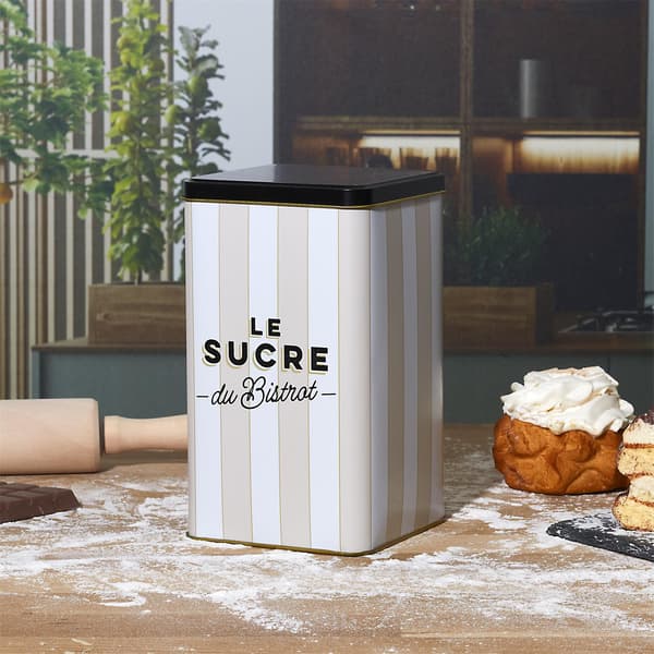 Bistrot sockerburk med beige ränder