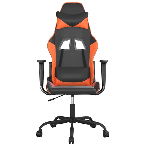 vidaXL gamingstol, sort og orange, kunstlæder