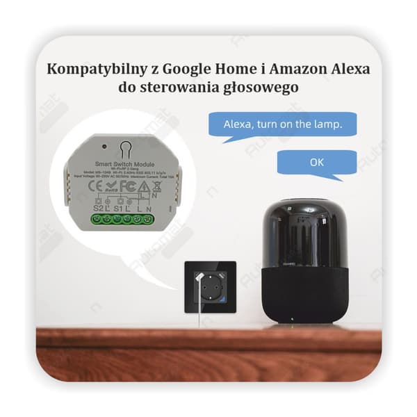 TUYA 2-kanals Wifi-belysningscontroller